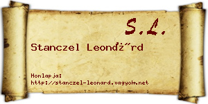 Stanczel Leonárd névjegykártya